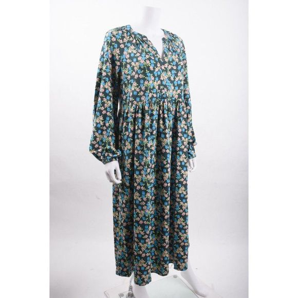 Boden Womens Willow Midi Jersey Dress UK 12 US 8 Green Floral D0037 NWT - Picture 2 of 6